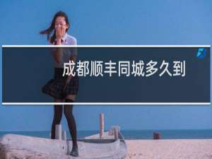 成都顺丰同城多久到