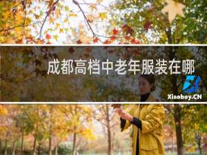 成都高档中老年服装在哪儿买