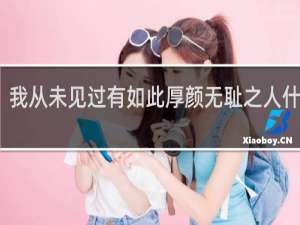 我从未见过有如此厚颜无耻之人什么梗？我从未见过有如此厚颜无耻之人是什么意思什么梗