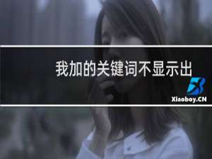 我加的关键词不显示出来，请问怎么处理。