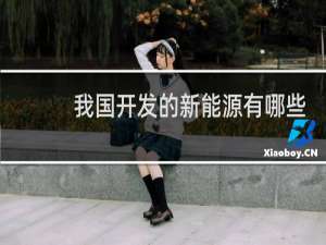 我国开发的新能源有哪些