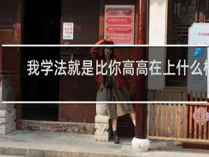 我学法就是比你高高在上什么梗
