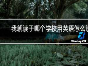 我就读于哪个学校用英语怎么说