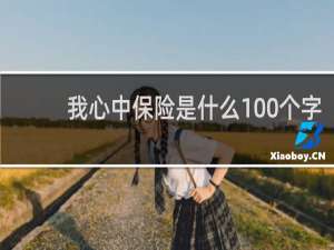 我心中保险是什么100个字