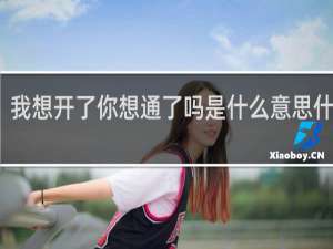 我想开了你想通了吗是什么意思什么梗