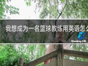 我想成为一名篮球教练用英语怎么说