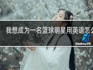 我想成为一名篮球明星用英语怎么说