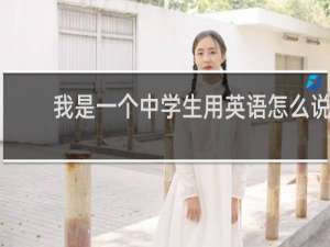 我是一个中学生用英语怎么说