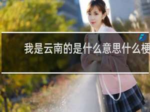 我是云南的是什么意思什么梗