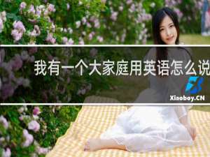 我有一个大家庭用英语怎么说