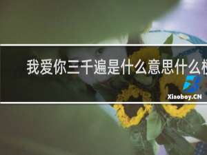 我爱你三千遍是什么意思什么梗