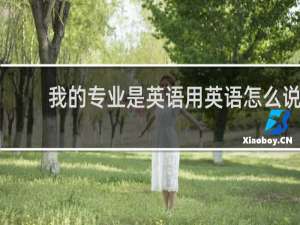 我的专业是英语用英语怎么说