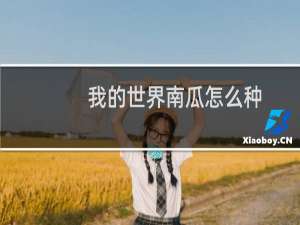 我的世界南瓜怎么种