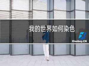 我的世界如何染色