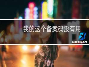 我的这个备案码没有用-其他问题
