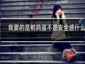 我要的是鹌鹑蛋不是安全感什么梗
