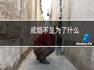 戒烟不是为了什么