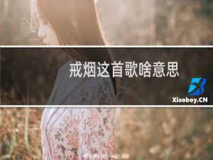 戒烟这首歌啥意思