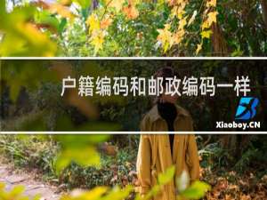 户籍编码和邮政编码一样吗