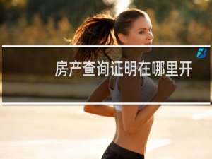 房产查询证明在哪里开