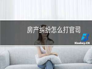 房产纠纷怎么打官司