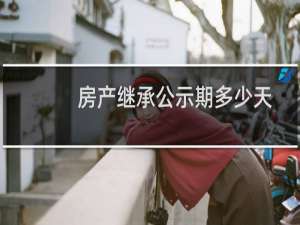 房产继承公示期多少天