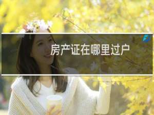 房产证在哪里过户