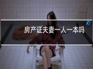 房产证夫妻一人一本吗