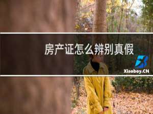 房产证怎么辨别真假