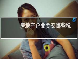 房地产企业要交哪些税