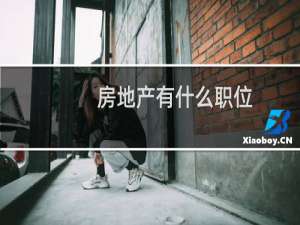 房地产有什么职位