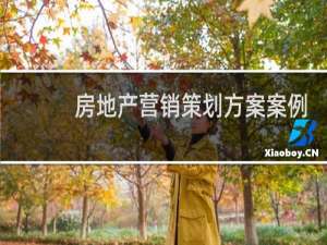 房地产营销策划方案案例