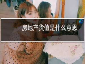 房地产货值是什么意思