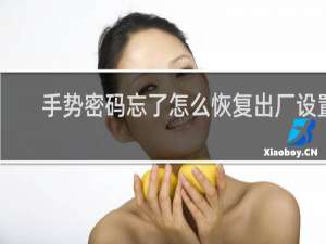 手势密码忘了怎么恢复出厂设置