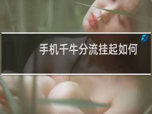 手机千牛分流挂起如何设置暂不接收消息