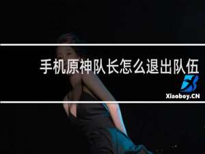 手机原神队长怎么退出队伍