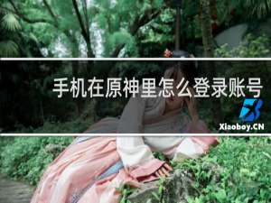 手机在原神里怎么登录账号