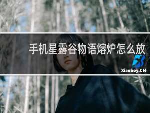 手机星露谷物语熔炉怎么放