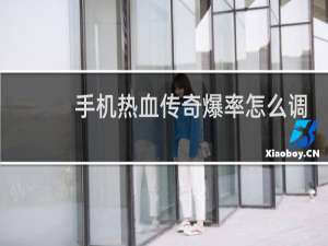 手机热血传奇爆率怎么调