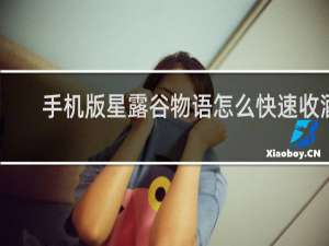 手机版星露谷物语怎么快速收酒