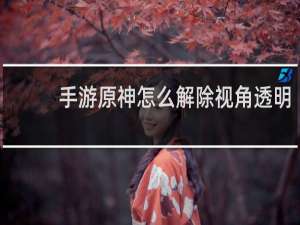 手游原神怎么解除视角透明