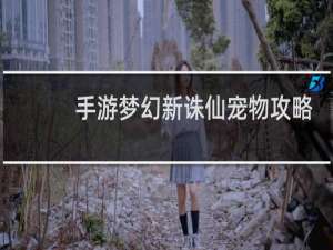 手游梦幻新诛仙宠物攻略