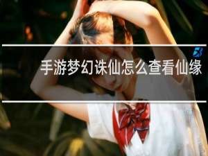 手游梦幻诛仙怎么查看仙缘