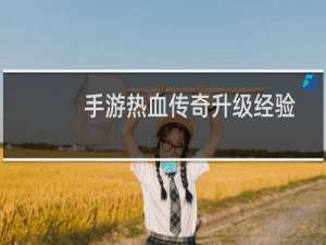 手游热血传奇升级经验