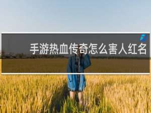 手游热血传奇怎么害人红名
