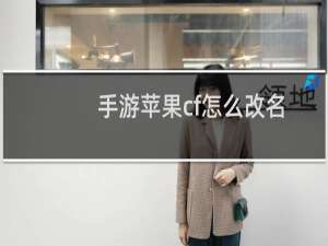手游苹果cf怎么改名