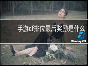 手游cf排位最后奖励是什么