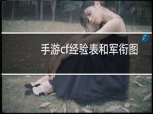 手游cf经验表和军衔图