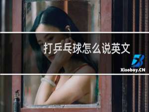 打乒乓球怎么说英文
