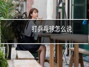 打乒乓球怎么说